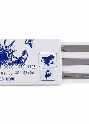 Set di strumenti per il lock picking a forma di carta di credito