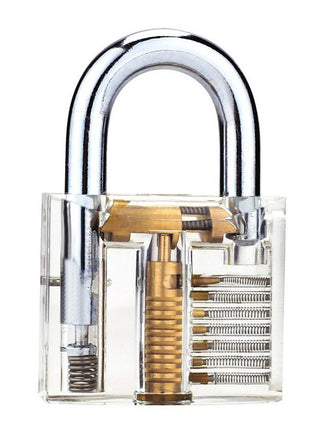 Transparant padlock for lockpick beginners